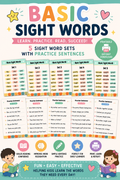 Basic Sight Words Learning Pack
