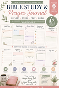Adult Bible Study & Prayer Journal | Scripture Reflection, Sermon Notes & Faith Growth Workbook
