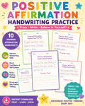 Positive Affirmations Practice Worksheets